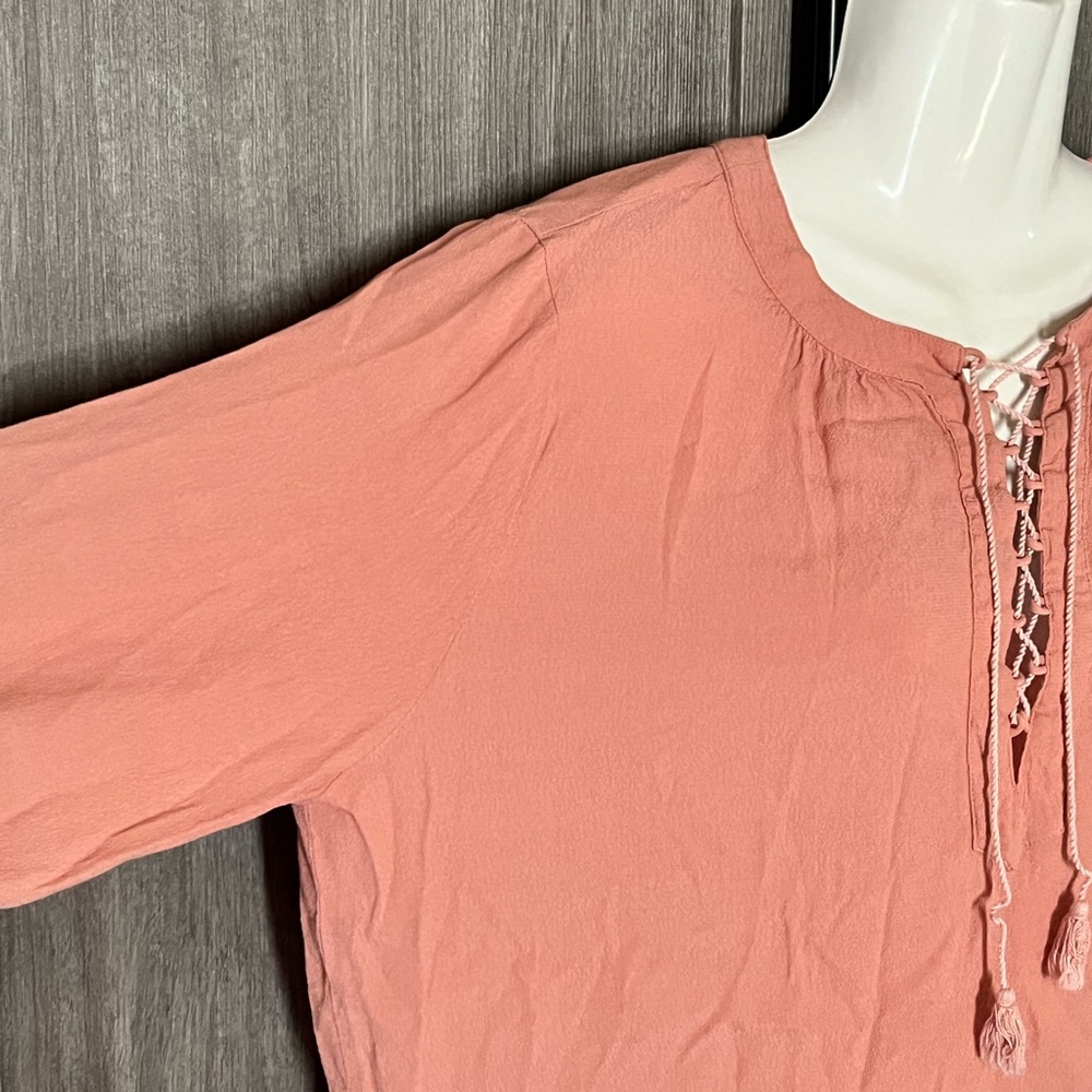 Madewell Lace Up Peasant Top - Picture 4 of 9